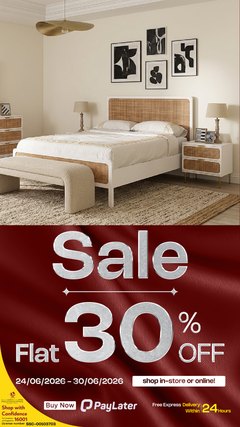 HomesRus 9:16 social ad produced through the ElarisLabs marketing harness: locked Flat 30% Off offer block with campaign dates and payment badges